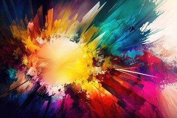 Colorful paint splashes as abstract background