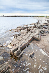 Pier the Rastnavolok is on the coast of the White Sea. Republic of Karelia, the Belomorsky District, the Soroca Bay, northern Russia
