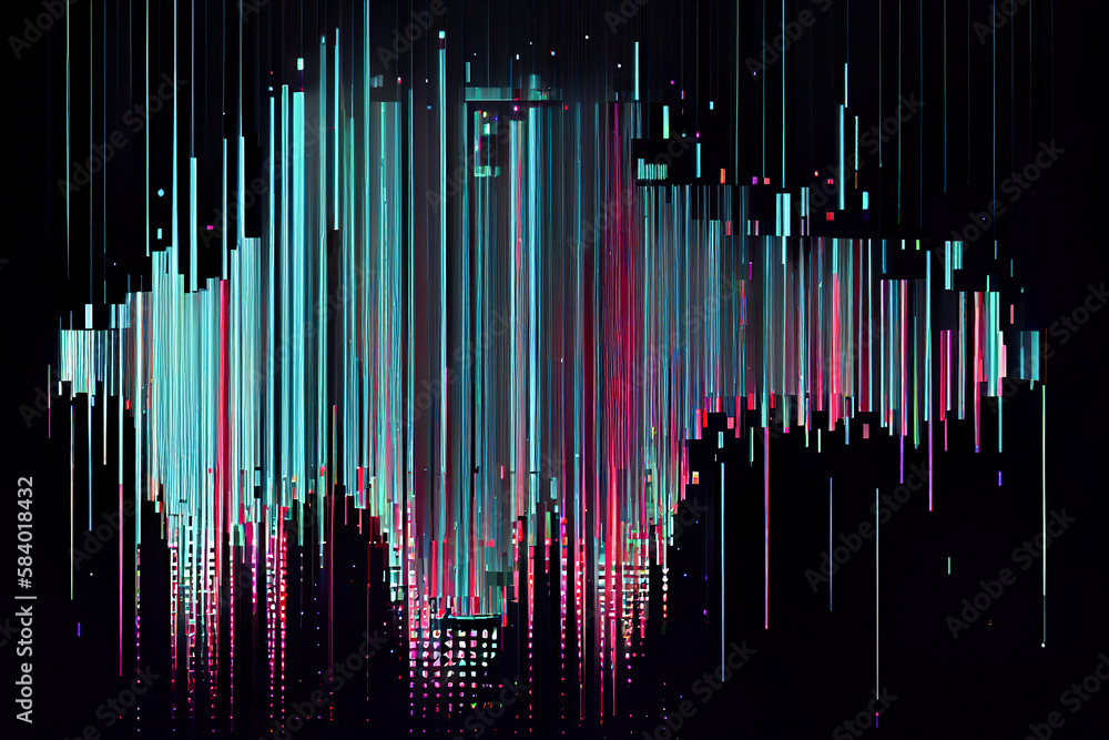 Poster abstract background from array of data. generative ai, generative, ai