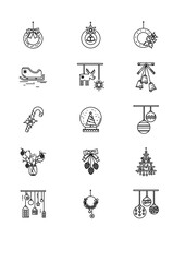 christmas icons set