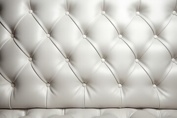  a close up of a white leather upholstered couch.  generative ai