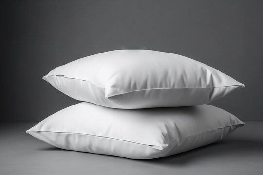  two pillows stacked on top of each other on a table.  generative ai