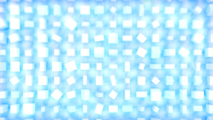 Beautiful soft shining geometrical blue cuboids  - abstract 3D illustration