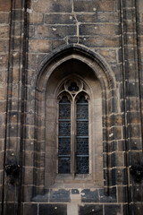Fototapeta na wymiar gothic church window, cathedral window, vintage window, antique church window 