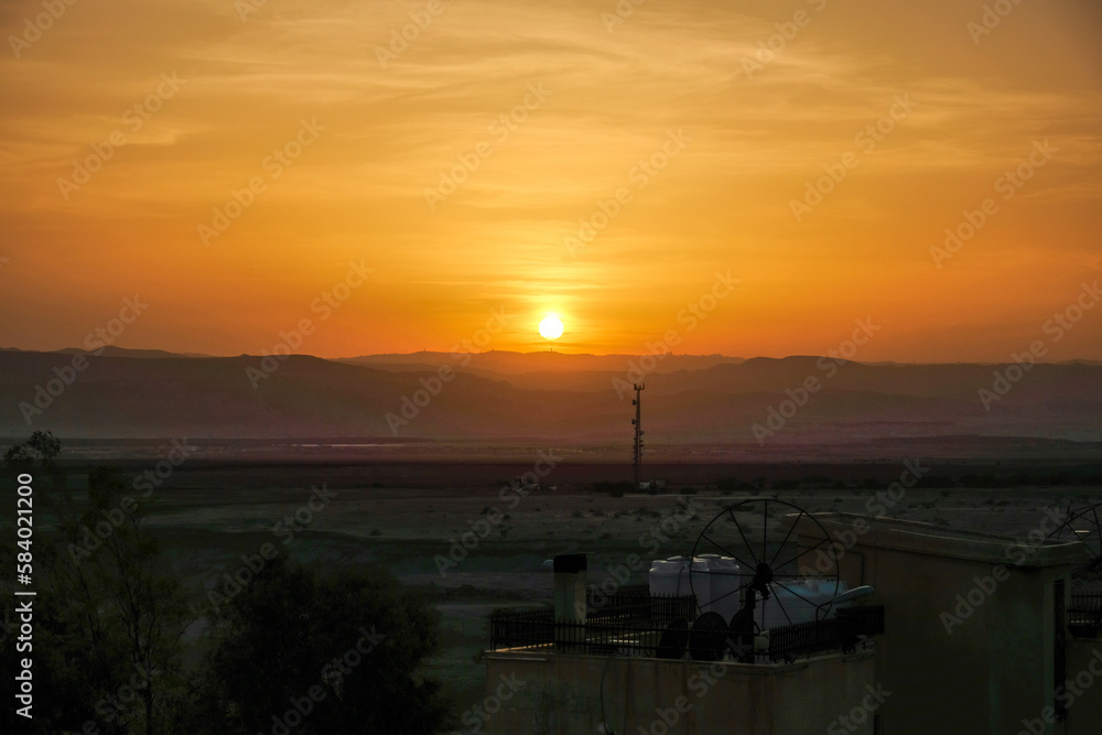 Poster Sonnenuntergang, Jordanien,