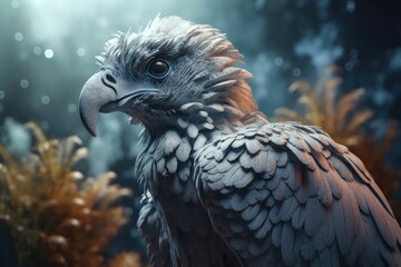 Obraz premium Hippogriff creative illustration. AI generated