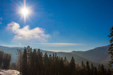 Fototapeta na wymiar Winter mountains Jesenik, Czech republic.