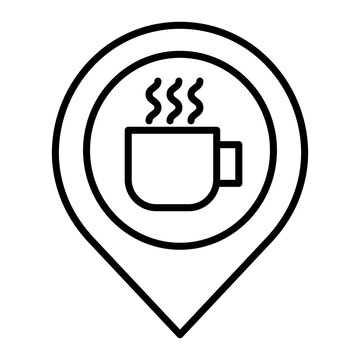 Outline Coffee Shop  Icon