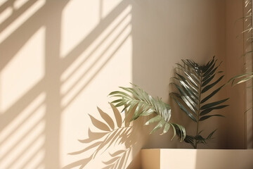plant in front af a wall 