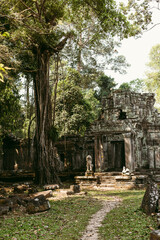 Angkor wat temple ruins, Cambodia