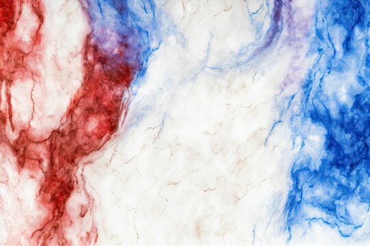Marble Texture Red White Blue America US Flag Fourth of July Independence Day France French Color Elegant Luxury Pattern Veins Waves Flow Stone Wallpaper Background Backdrop Design Decor Decoration