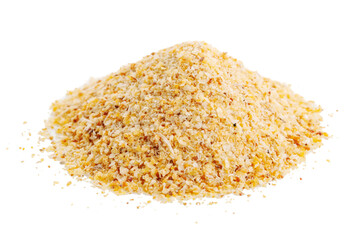 Spicy ground seasoning white red insulated on white background. 