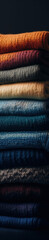 abstract background of jeans stacked on eachother
