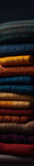 abstract background of jeans stacked on eachother