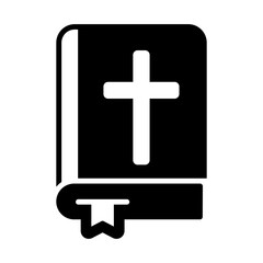 Holy bible wedding isolated vector glyph icon