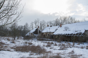 Fototapeta na wymiar Abandoned farm.