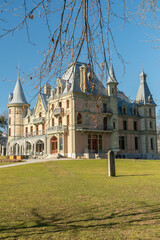 Schadau castle in a pretty park in Thun in Switzerland