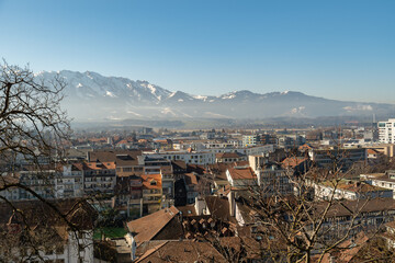 View over the city of Thun in Switzerland