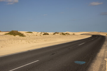 Road through the desert, Fuerteventura