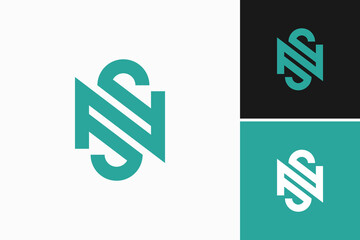 Modern creative N S Logo Design and template	