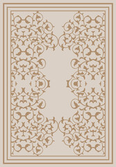 Classic patterned Leaves motif framed carpet pattern