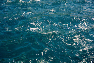 Obraz premium Abstract background. The surface of the blue Adriatic sea.