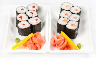 sushi on a plate