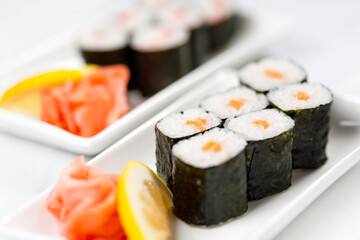 sushi on a plate