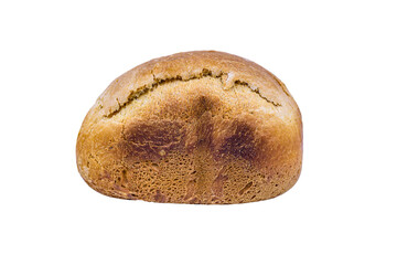 Loaf of freshly baked bread isolated on a white background