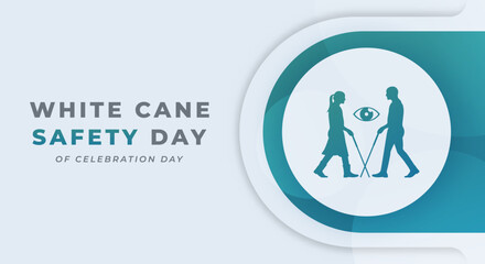 White Cane Safety Day Celebration Vector Design Illustration for Background, Poster, Banner, Advertising, Greeting Card