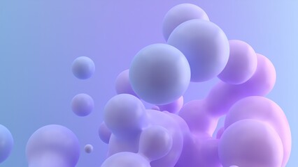 Esferas abstractas, render 3d