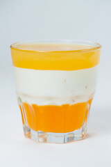 glass of orange juice isolated
