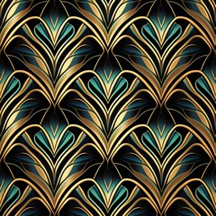 abstract green and gold background