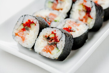 sushi on a plate