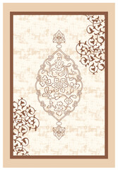 Decorative Design Modern Classic with leaves Patterned Carpet.