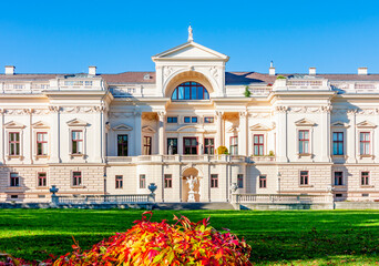 Liechtenstein Garden palace in autumn, Vienna, Austria - obrazy, fototapety, plakaty