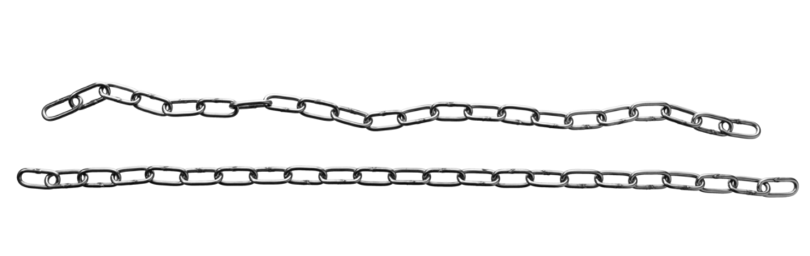 Metal chains isolated