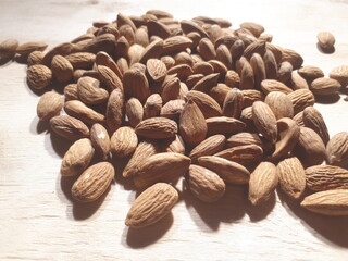 seeds on wooden background