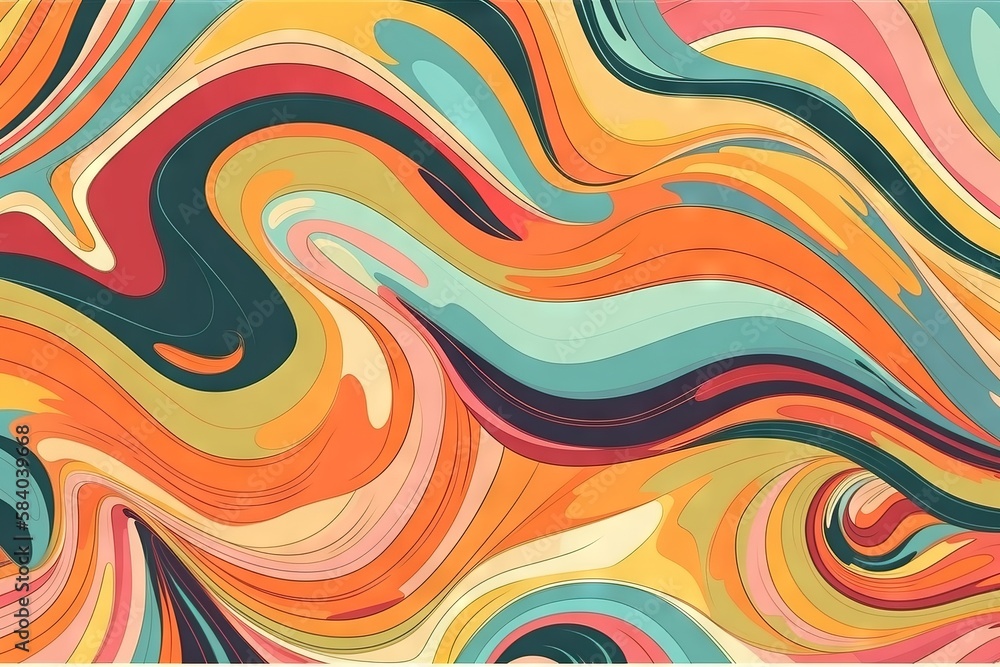 Poster a colorful abstract background with wavy lines