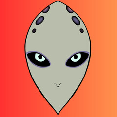 Digital illustration of alien, Alien cartoon