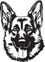 German Shepherd Dog Vector illustration - obrazy, fototapety, plakaty