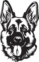 German Shepherd Dog Vector illustration