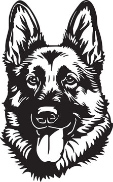 German Shepherd Dog Vector illustration