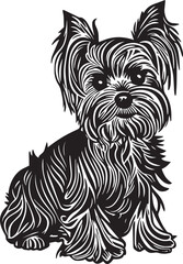 Yorkshire Terrier dog vector illustration