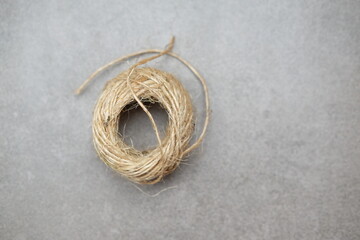 A ball of thread. Homemade crafts material