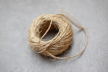 A ball of thread. Homemade crafts material