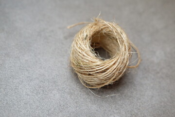 A ball of thread. Homemade crafts material