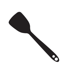 Espátula de cocina negra. Icono vector