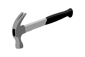 Claw hammer isolated. Vector illustration
