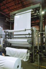 Pallet wrapping machine with white stretch wrap